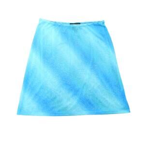 TWILEY Teanna Wiley Blue Ombre Silver Glitter Mini Skirt M